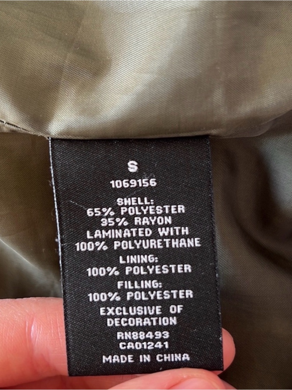 BE BY BLANC NOIR Olive Green Hooded Puffer Vest Full Zip Size S - Picture 6 of 7